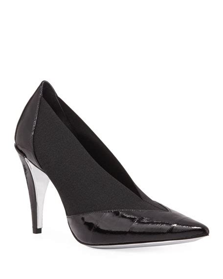 Shop Givenchy Eel Leather Elastic Pumps 